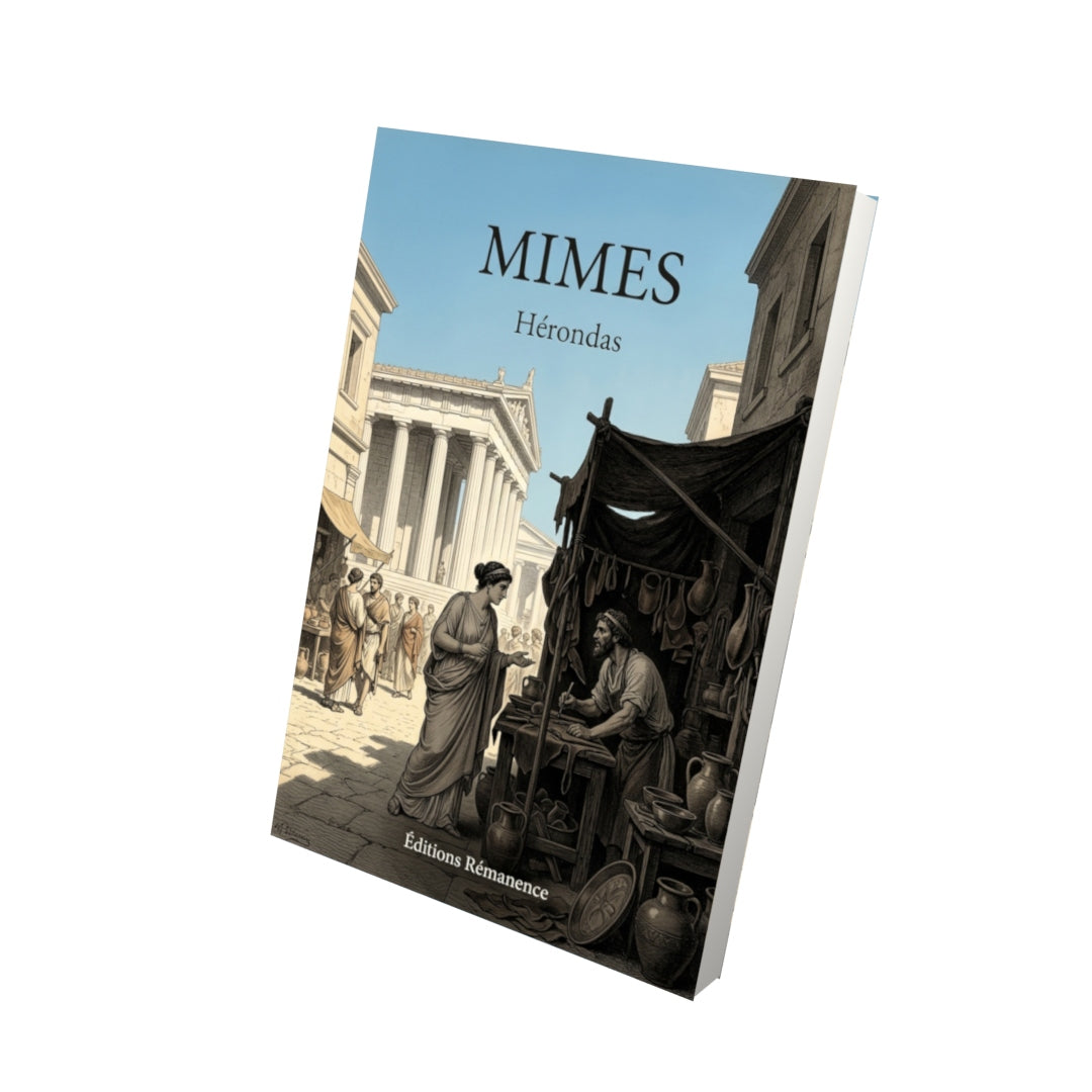 Livre Mimes par Hérondas - Vue 3D - Editions Remanence