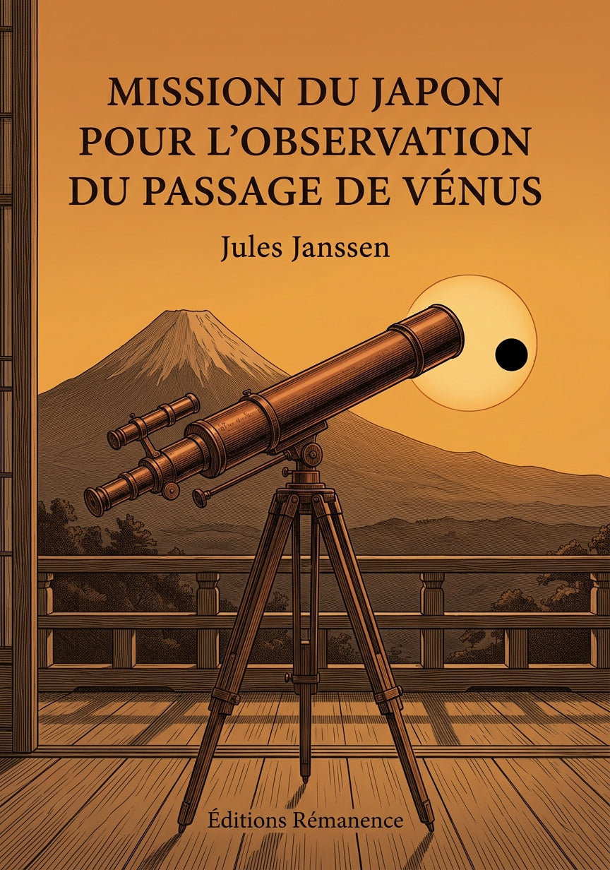 Livre Mission du Japon pour l'observation du passage de Vénus par Jules Janssen - Couverture - Editions Remanence