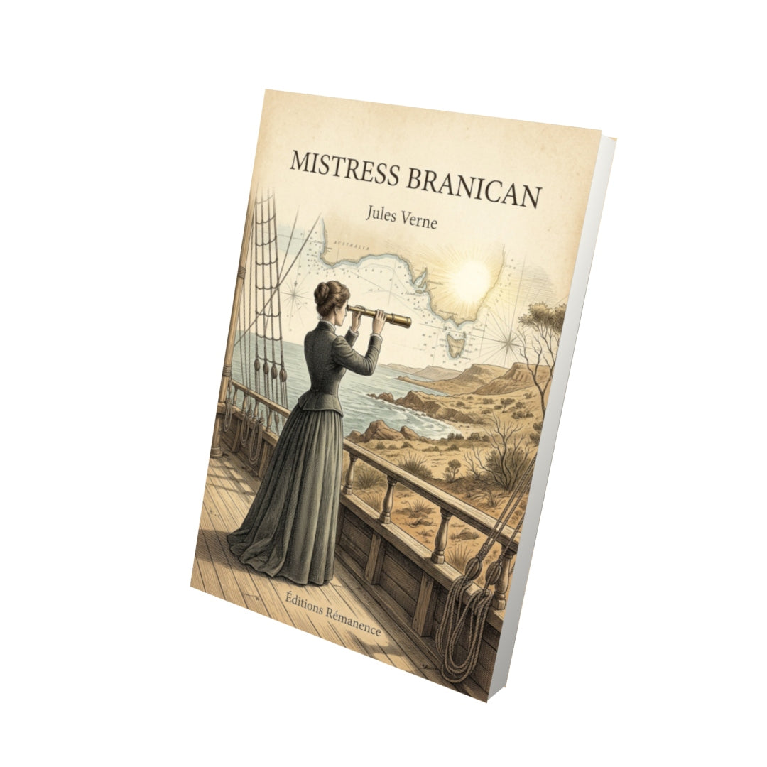 Livre Mistress Branican - Jules Verne - Vue 3D - Editions Remanence