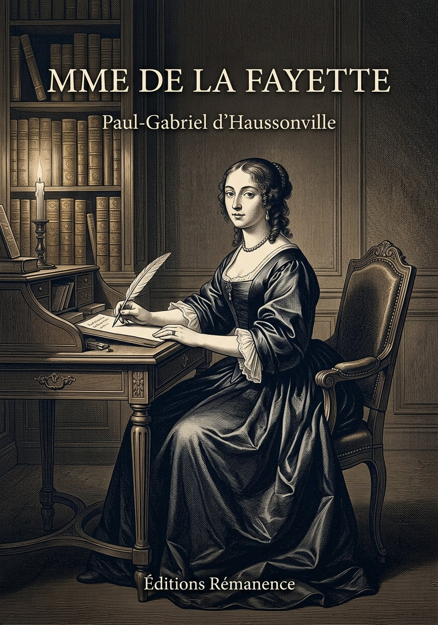 Livre Mme de La Fayette par Paul-Gabriel d’Haussonville - Couverture - Editions Remanence
