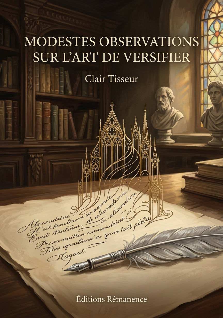 Livre Modestes Observations sur l’art de versifier par Clair Tisseur - Couverture - Editions Remanence