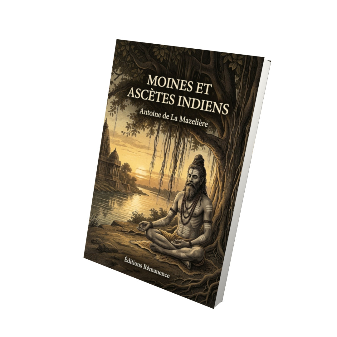 Livre Moines et ascètes indiens par Antoine de La Mazelière - Vue 3D - Editions Remanence