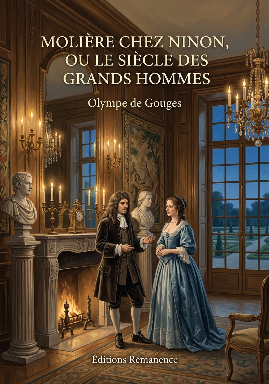 Livre Molière chez Ninon, ou Le siècle des grands hommes par Olympe de Gouges - Couverture - Editions Remanence