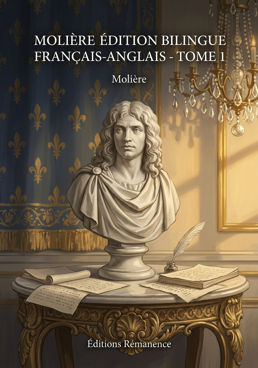 Livre Molière édition bilingue français-anglais - Tome 1 par Molière - Couverture - Editions Remanence