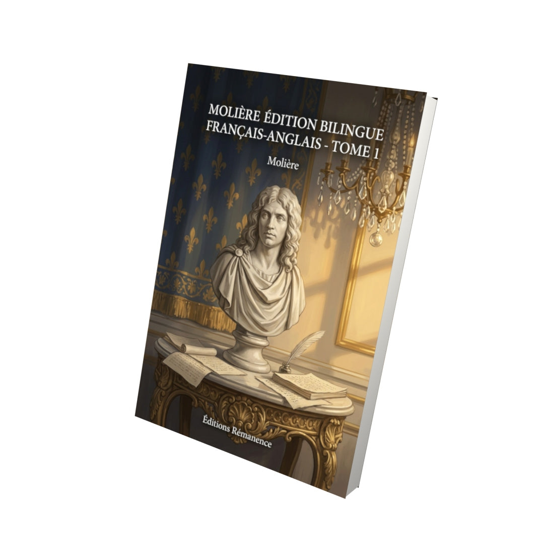 Livre Molière édition bilingue français-anglais - Tome 1 par Molière - Vue 3D - Editions Remanence