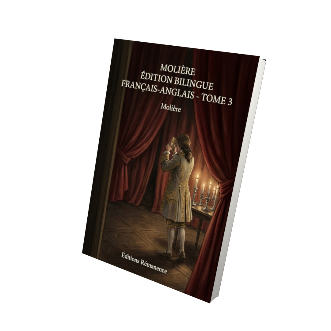 Livre Molière édition bilingue français-anglais - Tome 3 par Molière - Vue 3D - Editions Remanence