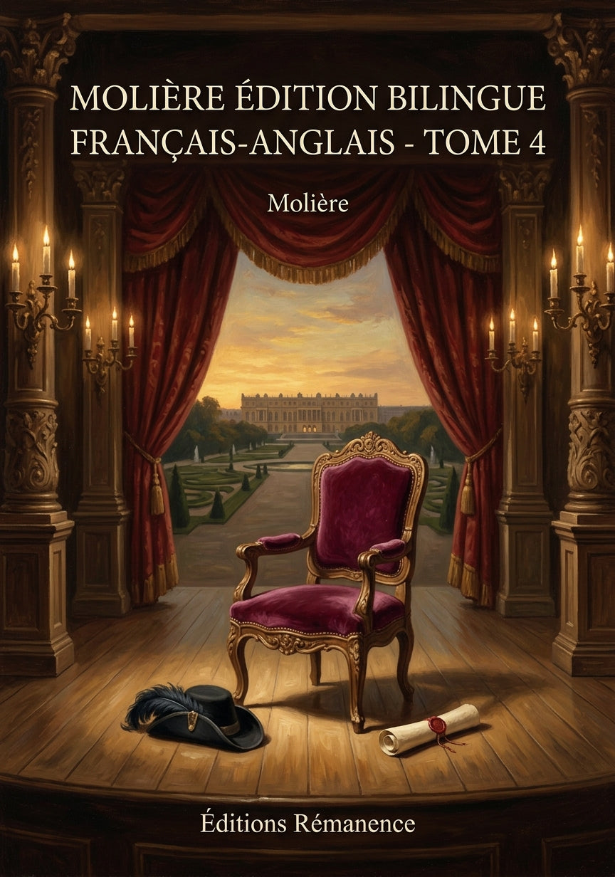 Livre Molière édition bilingue français-anglais - Tome 4 par Molière - Couverture - Editions Remanence
