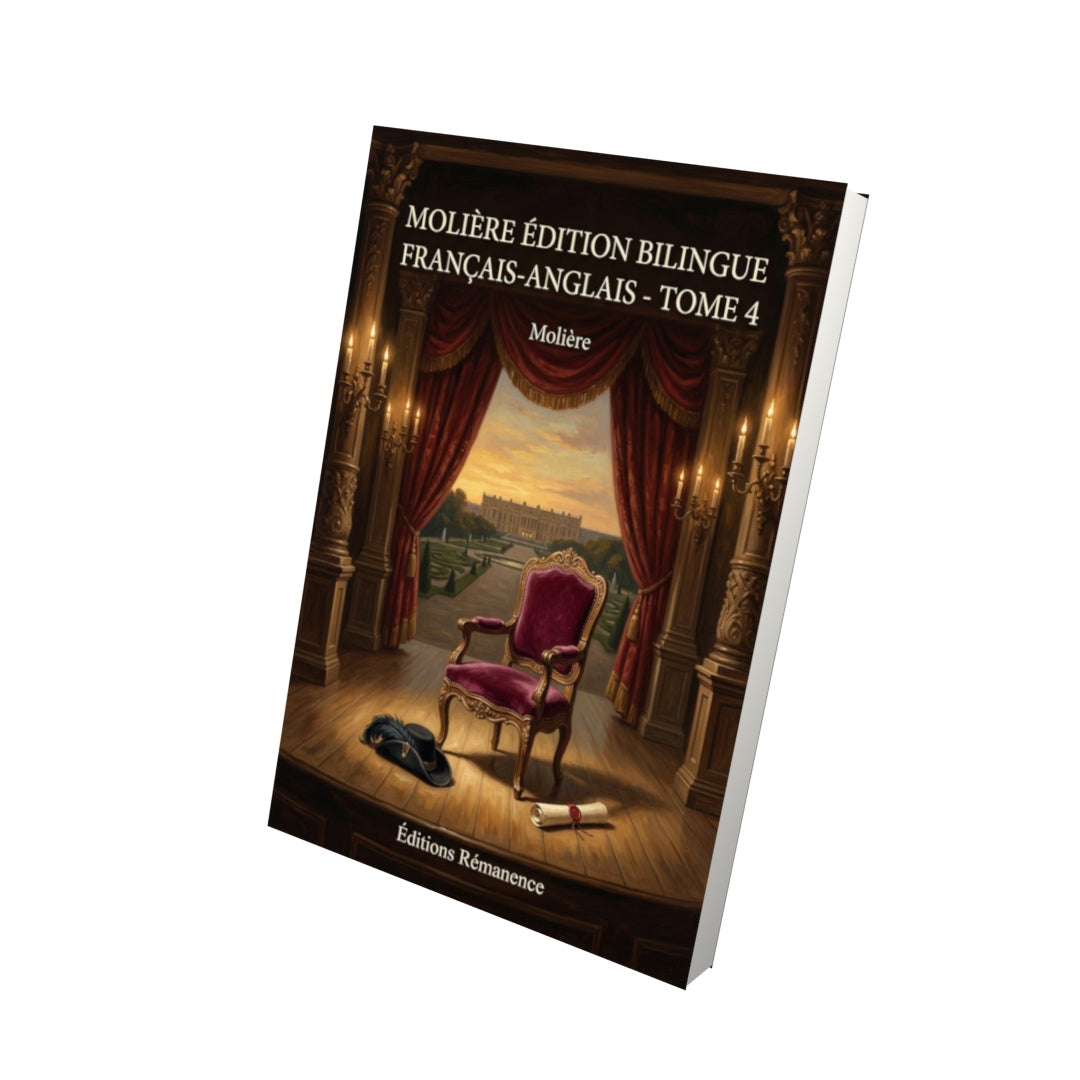 Livre Molière édition bilingue français-anglais - Tome 4 par Molière - Vue 3D - Editions Remanence