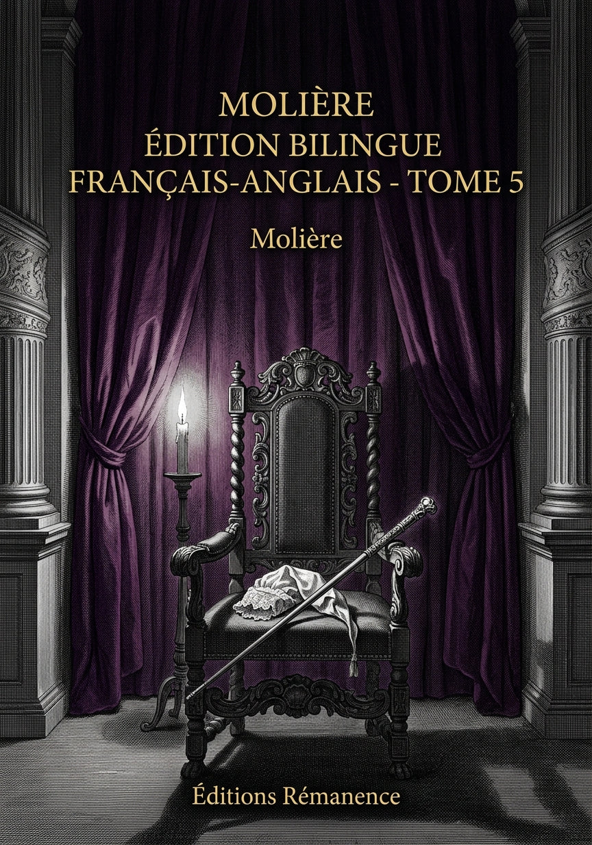 Livre Molière édition bilingue français-anglais - Tome 5 par Molière - Couverture - Editions Remanence