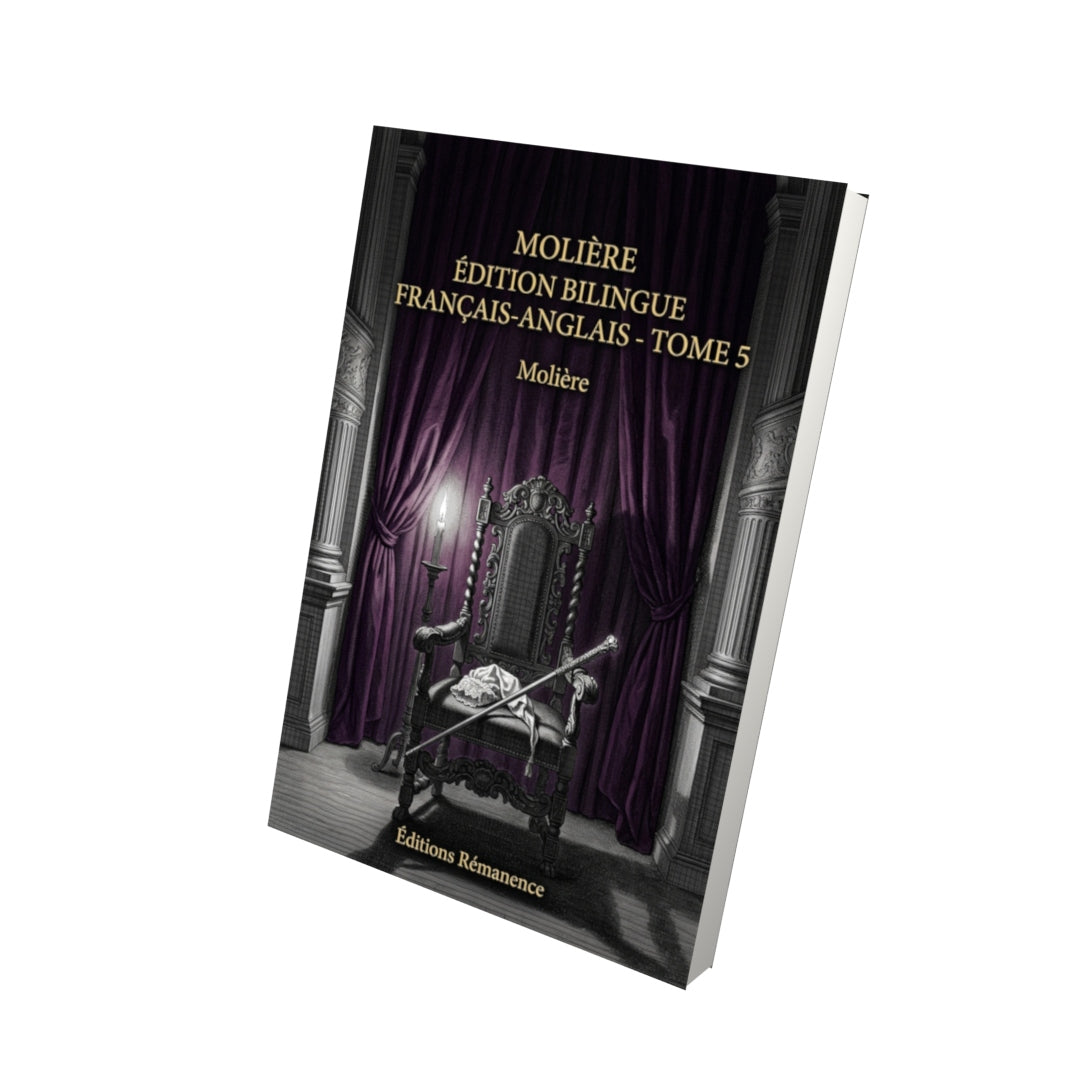 Livre Molière édition bilingue français-anglais - Tome 5 par Molière - Vue 3D - Editions Remanence