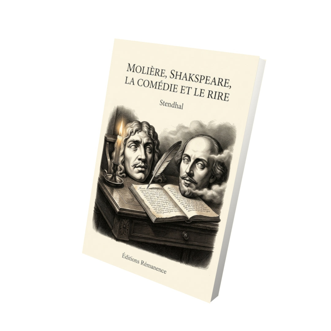 Livre Molière, Shakspeare, la Comédie et le Rire par Stendhal - Vue 3D - Editions Remanence