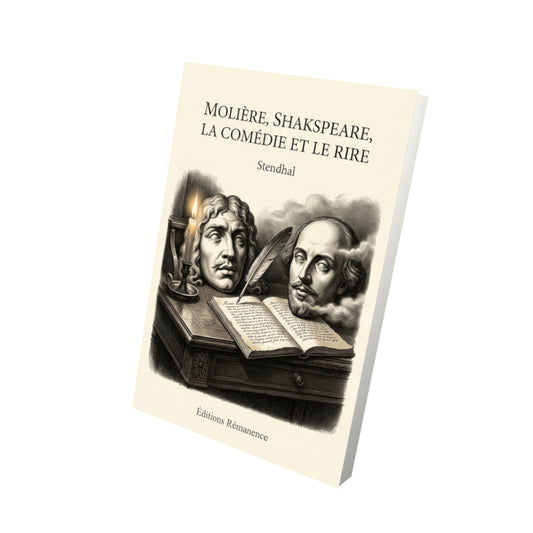 Livre Molière, Shakspeare, la Comédie et le Rire par Stendhal - Vue 3D - Editions Remanence