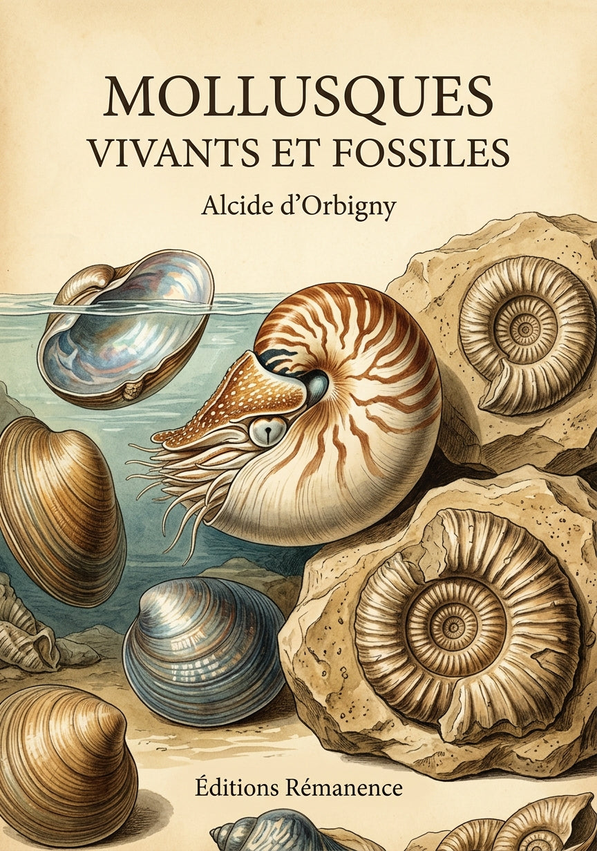 Livre Mollusques vivants et fossiles par Alcide d’Orbigny - Couverture - Editions Remanence
