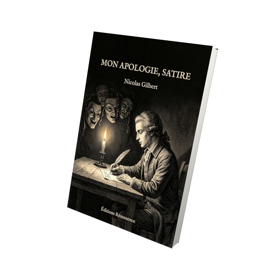 Livre Mon apologie, satire par Nicolas Gilbert - Vue 3D - Editions Remanence