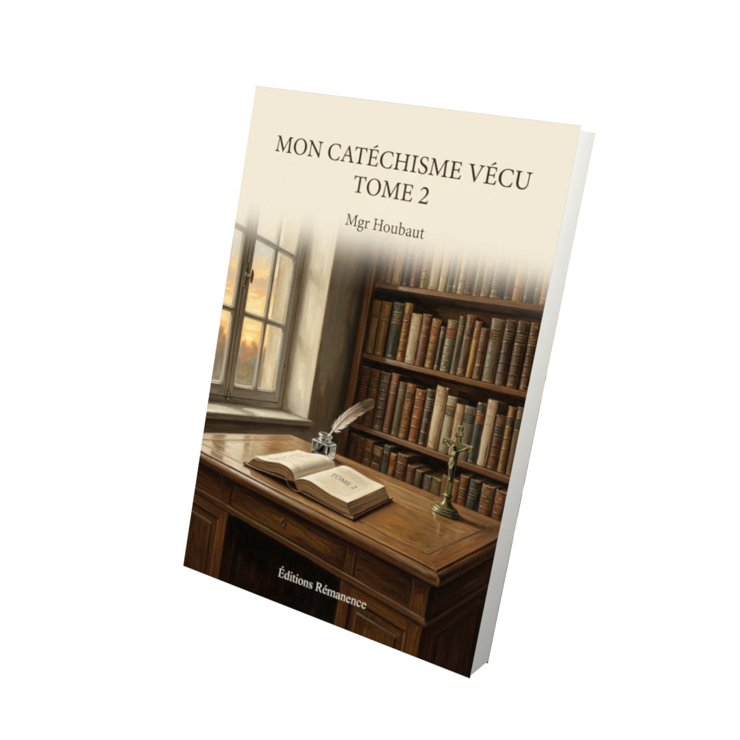 Livre Mon catéchisme vécu Tome 2 - Mgr Houbaut - Vue 3D - Editions Remanence