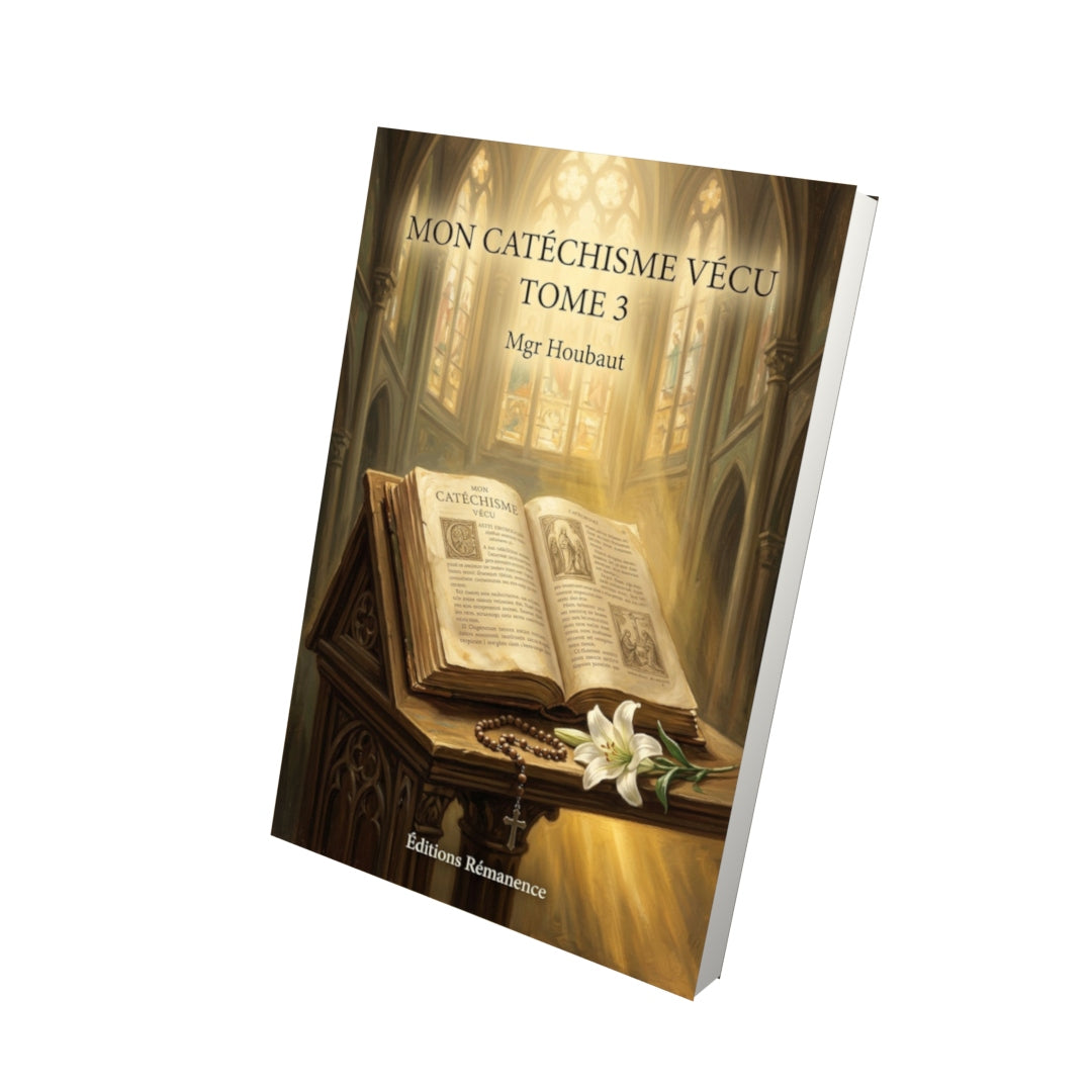 Livre Mon catéchisme vécu Tome 3 - Mgr Houbaut - Vue 3D - Editions Remanence