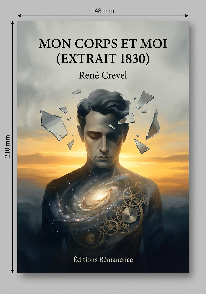 Livre Mon corps et moi (extrait 1830) par René Crevel - Couverture - Editions Remanence