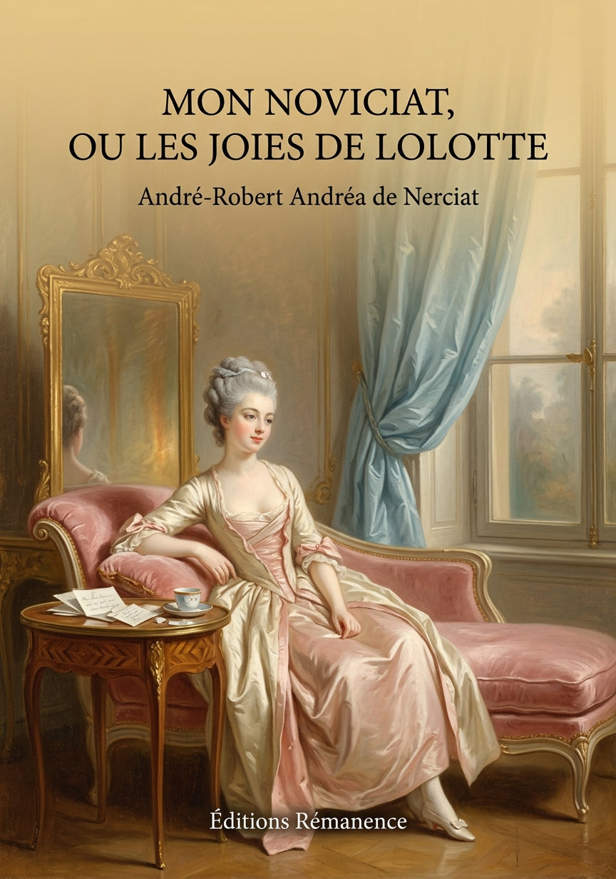Livre Mon noviciat, ou les joies de Lolotte par André-Robert Andréa de Nerciat - Couverture - Editions Remanence