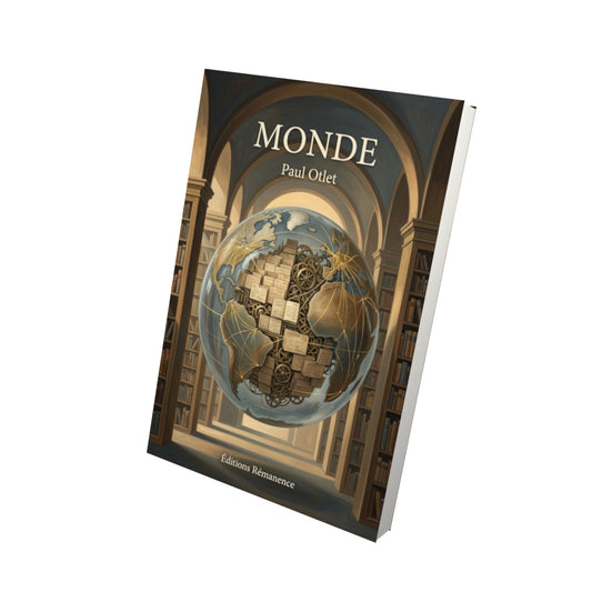 Livre Monde par Paul Otlet - Vue 3D - Editions Remanence