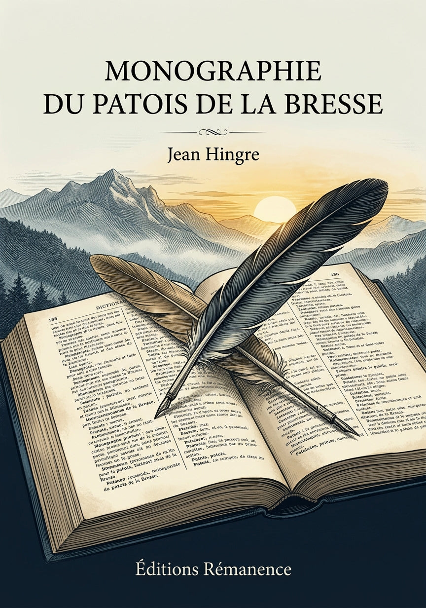 Livre Monographie du patois de La Bresse par Jean Hingre - Couverture - Editions Remanence