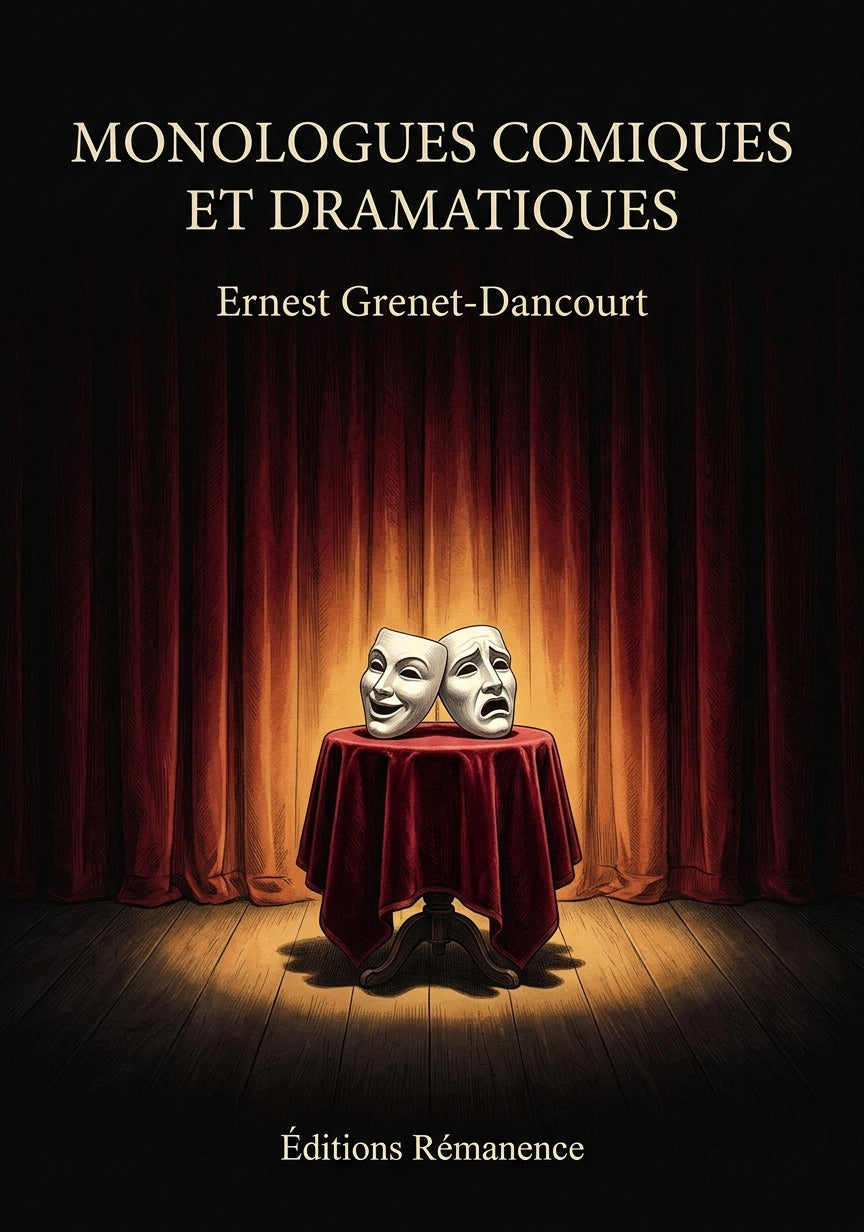 Livre Monologues comiques et dramatiques par Ernest Grenet-Dancourt - Couverture - Editions Remanence
