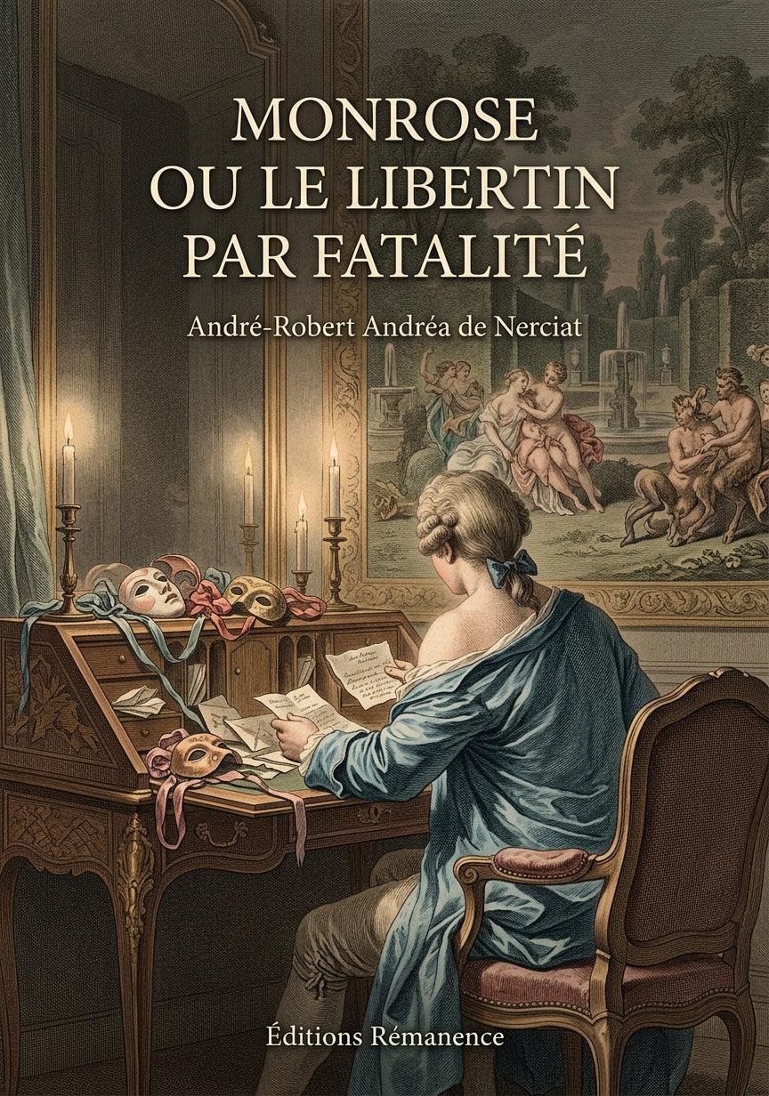Livre Monrose ou le Libertin par fatalité par André-Robert Andréa de Nerciat - Couverture - Editions Remanence