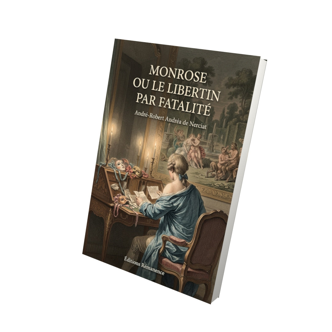 Livre Monrose ou le Libertin par fatalité par André-Robert Andréa de Nerciat - Vue 3D - Editions Remanence