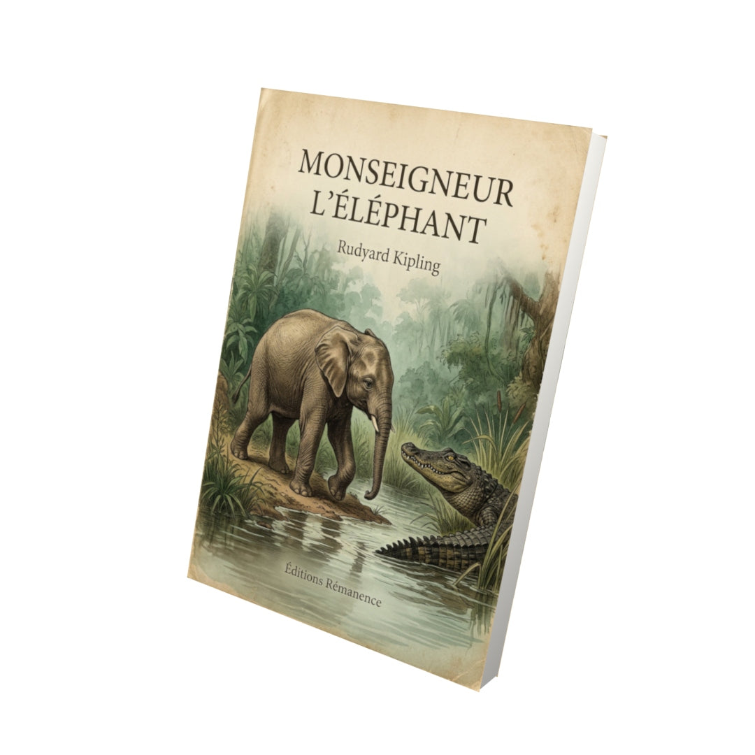 Livre Monseigneur l'Éléphant - Rudyard Kipling - Vue 3D - Editions Remanence