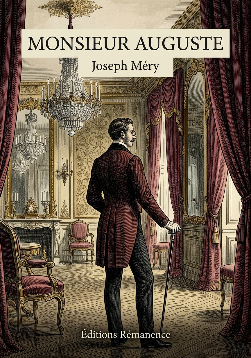 Livre Monsieur Auguste par Joseph Méry - Couverture - Editions Remanence