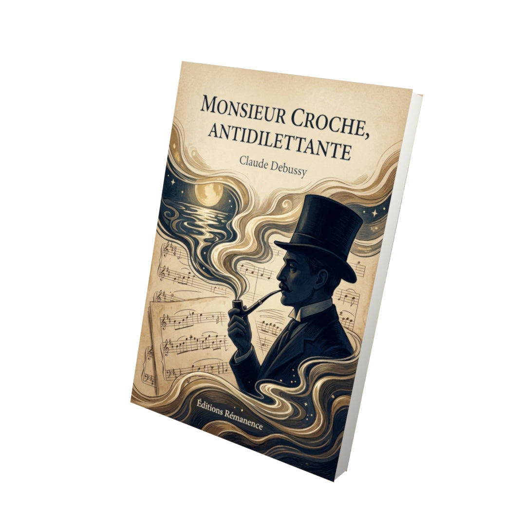 Livre Monsieur Croche, antidilettante par Claude Debussy - Vue 3D - Editions Remanence