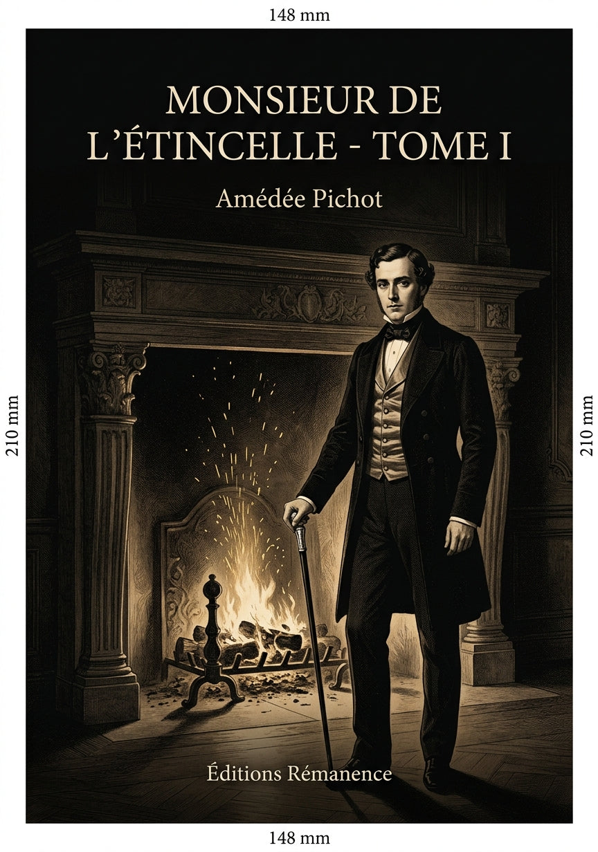 Livre Monsieur de l’Étincelle - Tome I par Amédée Pichot - Couverture - Editions Remanence