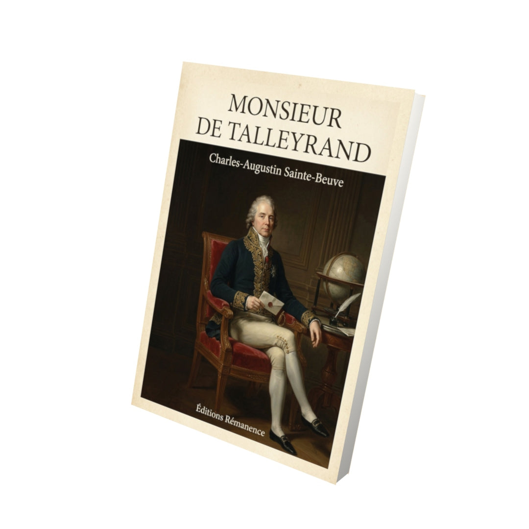 Livre Monsieur de Talleyrand - Charles-Augustin Sainte-Beuve - Vue 3D - Editions Remanence