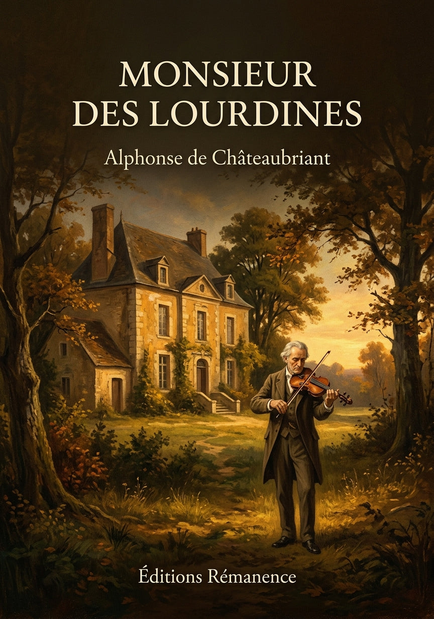 Livre Monsieur des Lourdines par Alphonse de Châteaubriant - Couverture - Editions Remanence