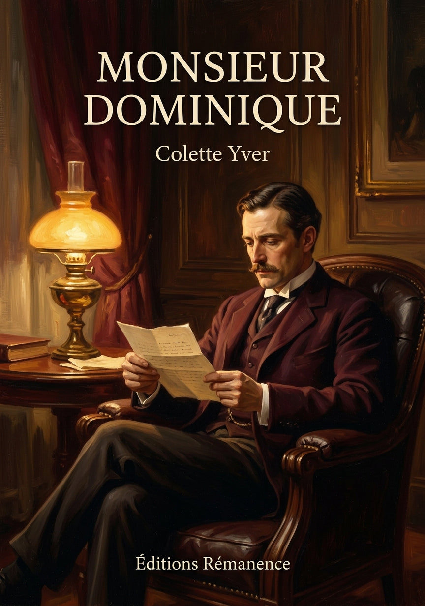 Livre Monsieur Dominique par Colette Yver - Couverture - Editions Remanence