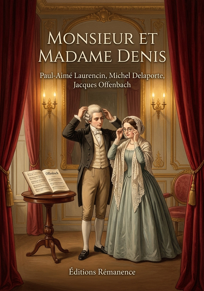 Livre Monsieur et Madame Denis par Paul-Aimé Laurencin, Michel Delaporte, Jacques Offenbach - Couverture - Editions Remanence