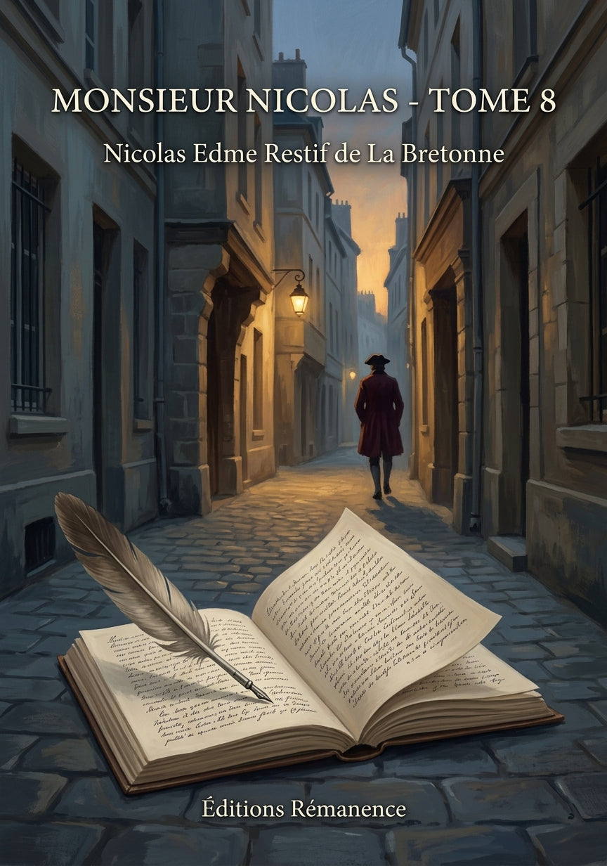 Livre Monsieur Nicolas - Tome 8 par Nicolas Edme Restif de La Bretonne - Couverture - Editions Remanence