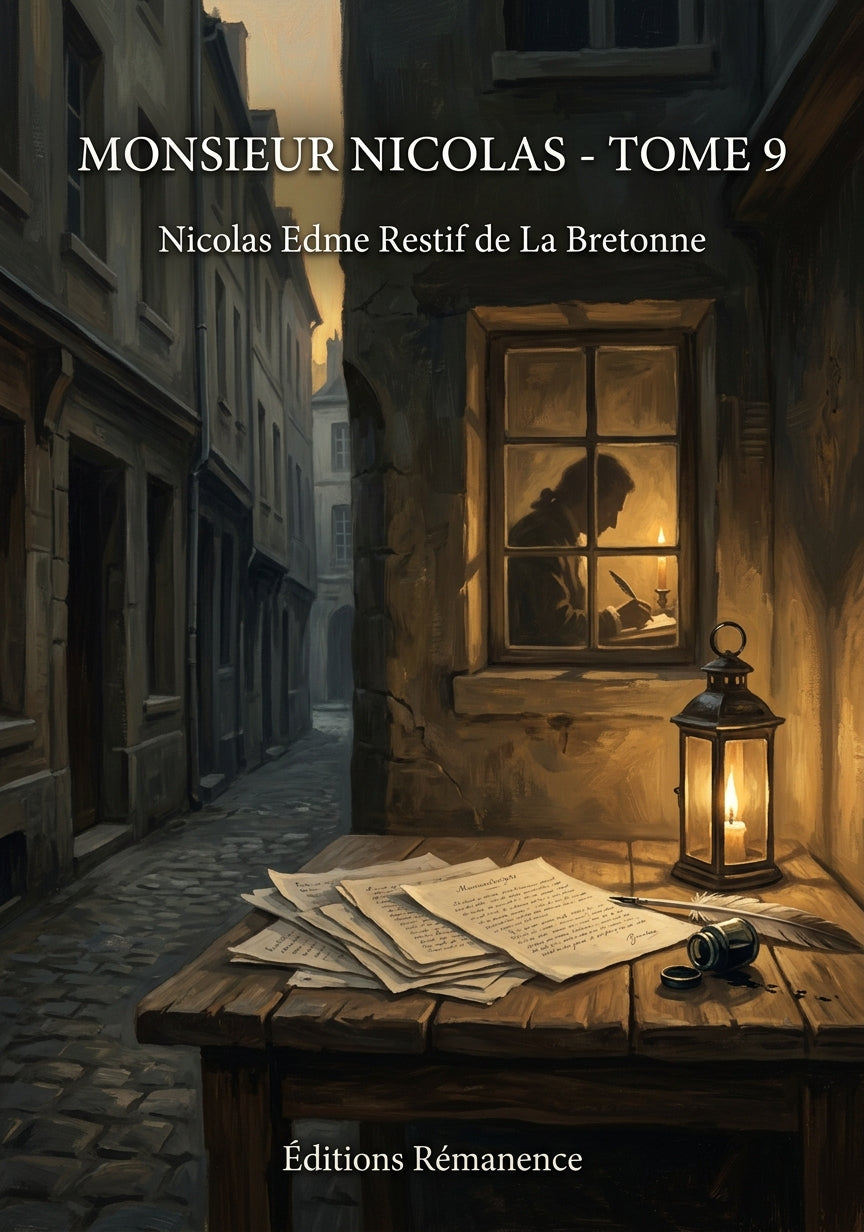 Livre Monsieur Nicolas - Tome 9 par Nicolas Edme Restif de La Bretonne - Couverture - Editions Remanence