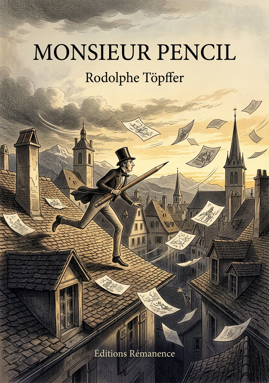 Livre Monsieur Pencil par Rodolphe Töpffer - Couverture - Editions Remanence