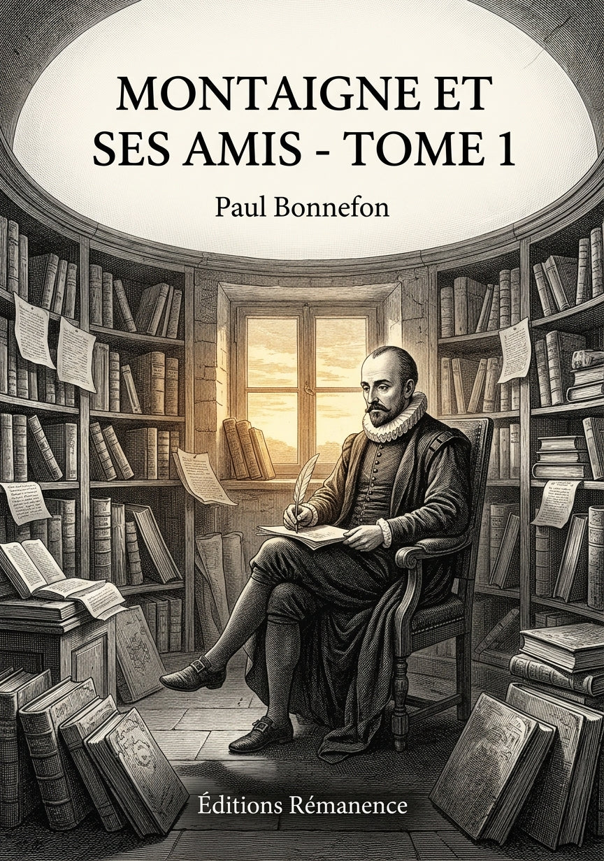 Livre Montaigne et ses amis - Tome 1 par Paul Bonnefon - Couverture - Editions Remanence