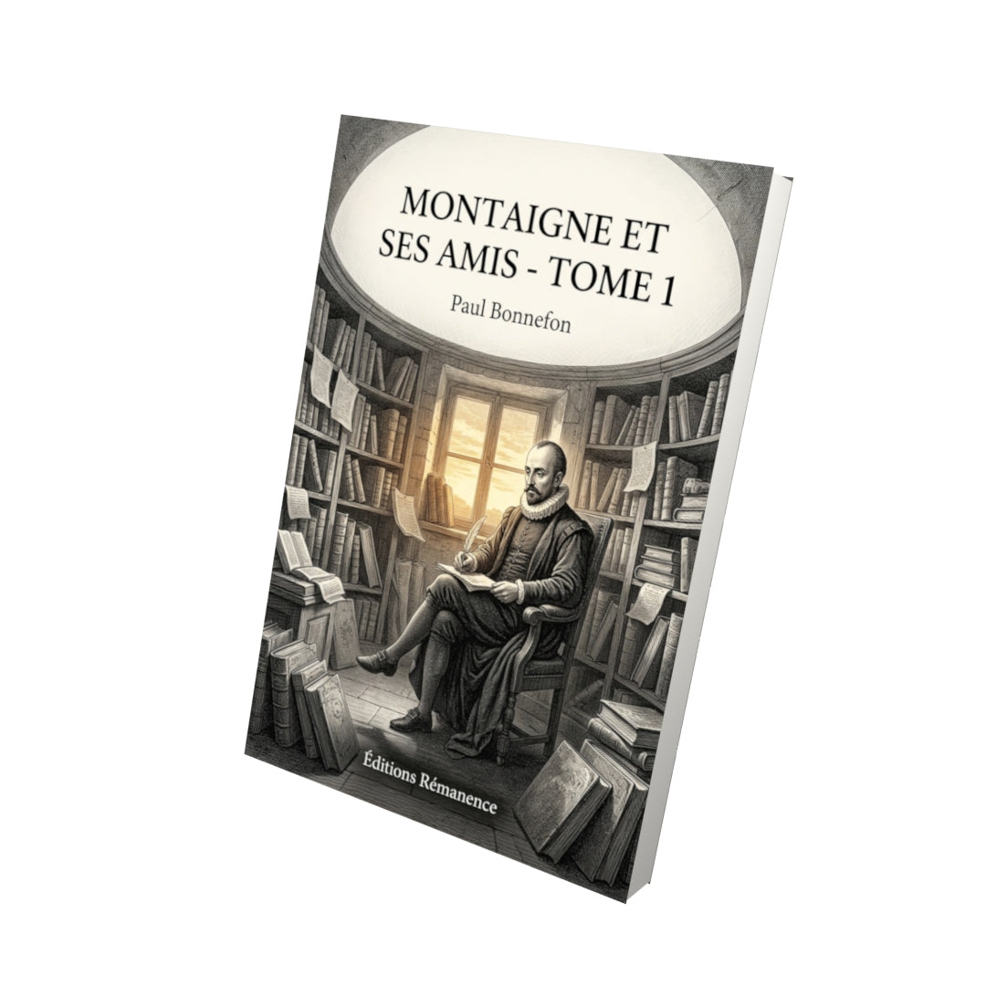 Livre Montaigne et ses amis - Tome 1 par Paul Bonnefon - Vue 3D - Editions Remanence
