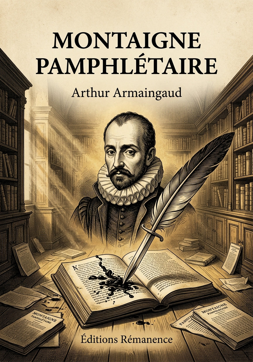 Livre Montaigne pamphlétaire par Arthur Armaingaud - Couverture - Editions Remanence