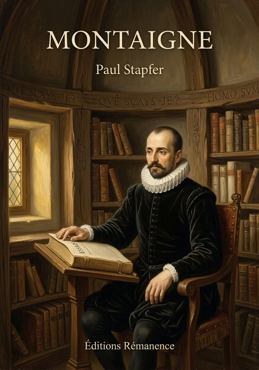 Livre Montaigne par Paul Stapfer - Couverture - Editions Remanence
