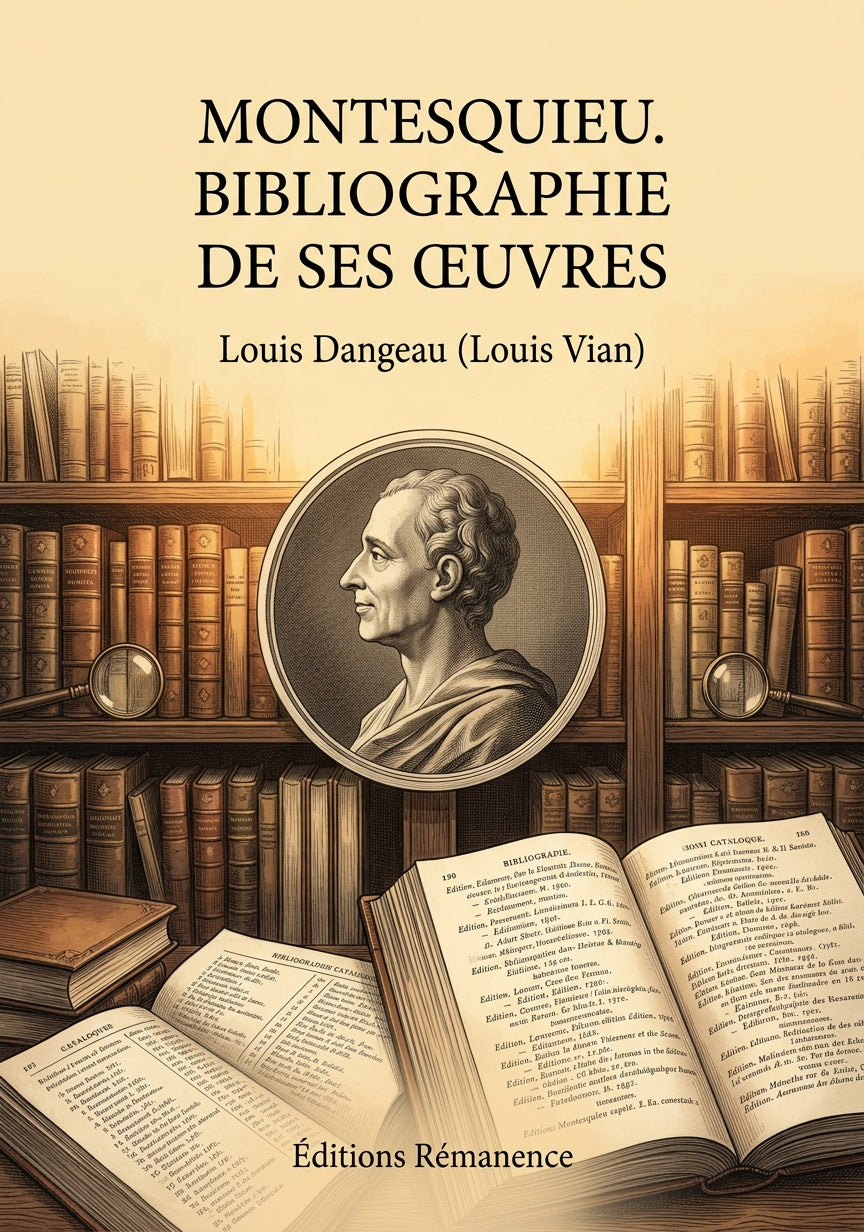 Livre Montesquieu. Bibliographie de ses œuvres par Louis Dangeau (Louis Vian) - Couverture - Editions Remanence