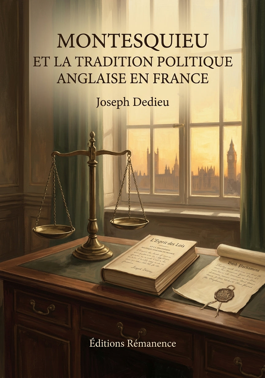 Livre Montesquieu et la Tradition politique anglaise en France par Joseph Dedieu - Couverture - Editions Remanence