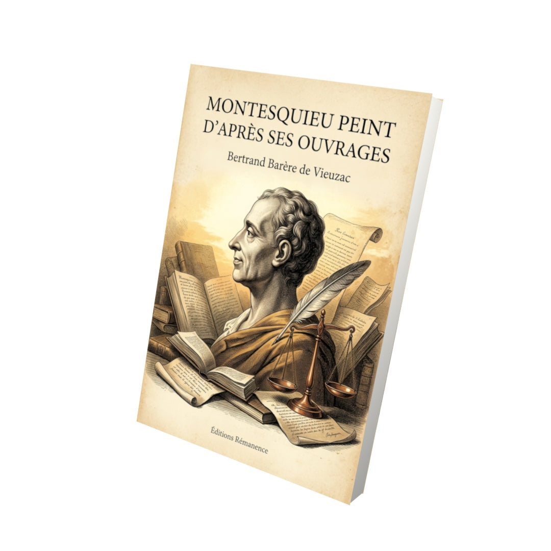 Livre Montesquieu peint d’après ses ouvrages par Bertrand Barère de Vieuzac - Vue 3D - Editions Remanence