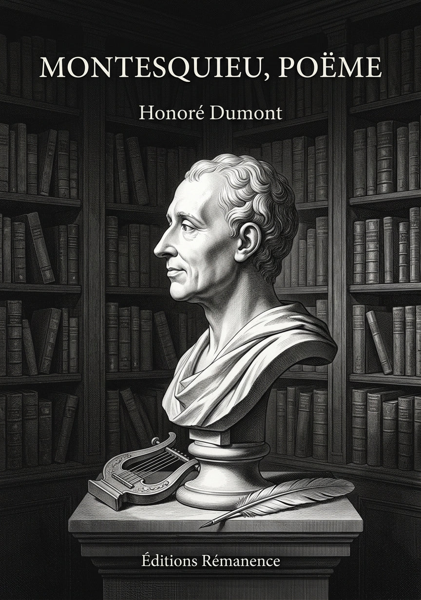 Livre Montesquieu, poëme par Honoré Dumont - Couverture - Editions Remanence