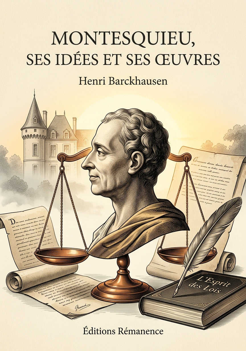 Livre Montesquieu, ses idées et ses œuvres par Henri Barckhausen - Couverture - Editions Remanence