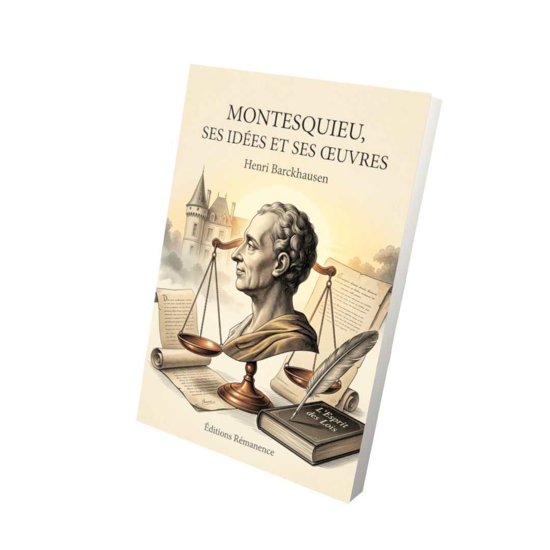 Livre Montesquieu, ses idées et ses œuvres par Henri Barckhausen - Vue 3D - Editions Remanence