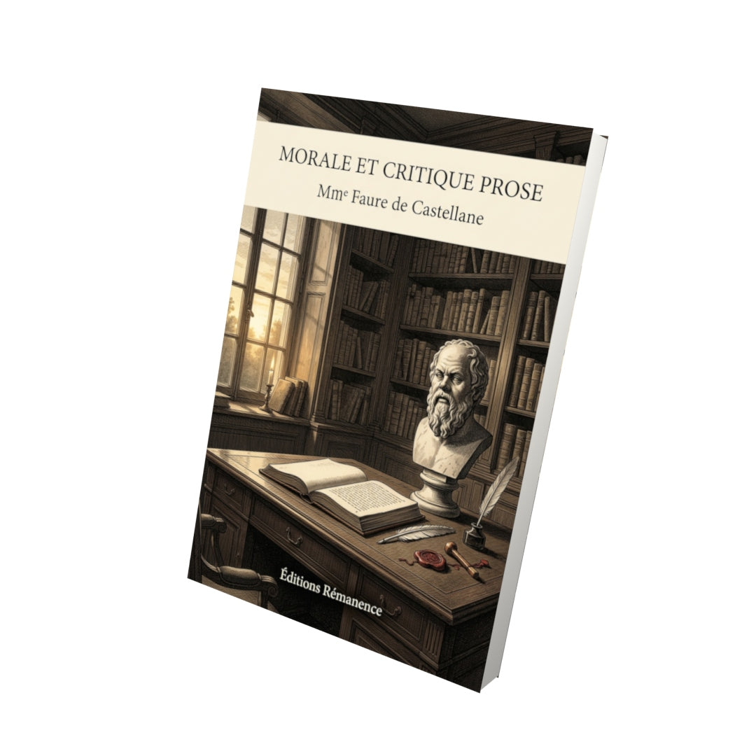 Livre Morale et critique Prose par Mme Faure de Castellane - Vue 3D - Editions Remanence