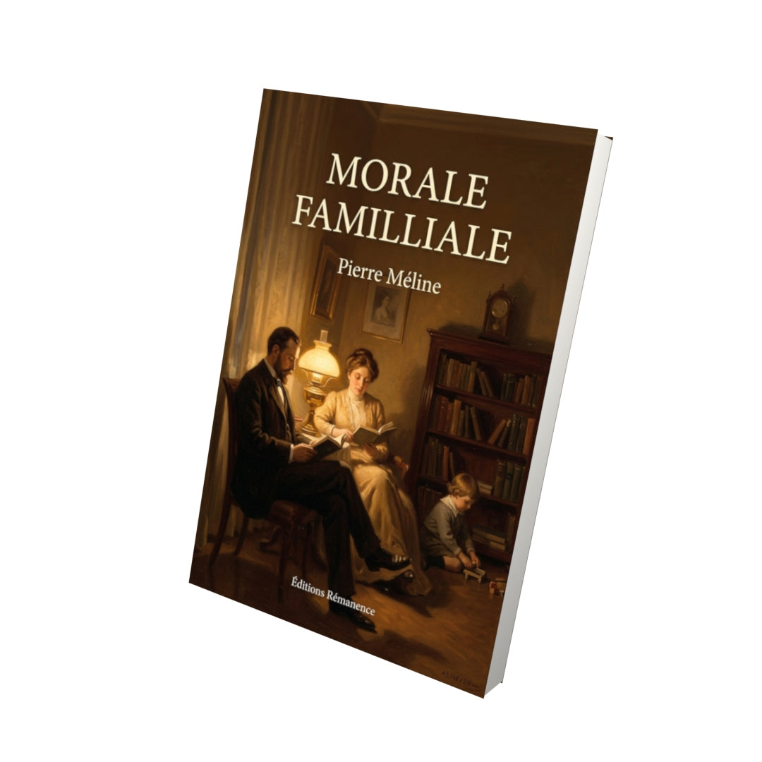 Livre Morale familliale - Pierre Méline - Vue 3D - Editions Remanence